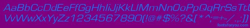 Gardenwayexto2 Font – Blue Fonts on Purple Background