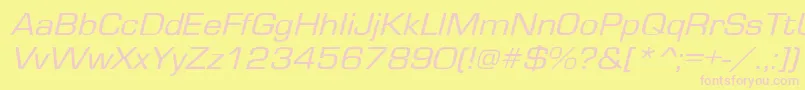 Gardenwayexto2 Font – Pink Fonts on Yellow Background