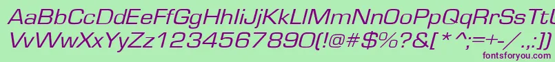 Подробнее о шрифте Gardenwayexto2 Шрифт Gardenwayexto2 – фиолетовые шрифты на зелёном фоне