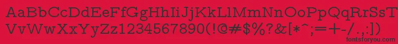 フォントLmmonoprop10Regular – 赤い背景に黒い文字