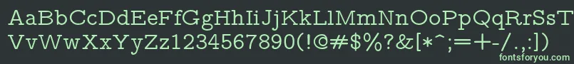 Шрифт Lmmonoprop10Regular – зелёные шрифты на чёрном фоне
