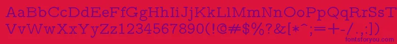 Lmmonoprop10Regular Font – Purple Fonts on Red Background