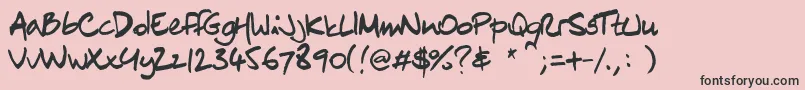 Chn1Regular Font – Black Fonts on Pink Background