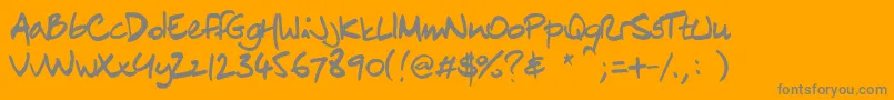 Police Chn1Regular – polices grises sur fond orange