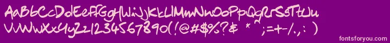 Chn1Regular Font – Pink Fonts on Purple Background