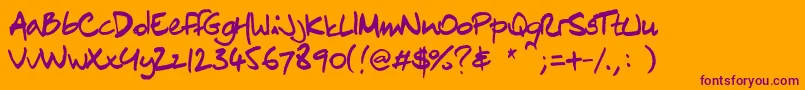 Chn1Regular Font – Purple Fonts on Orange Background