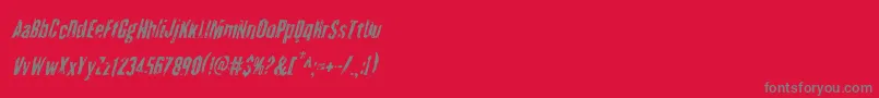 Quarrystonecondital Font – Gray Fonts on Red Background