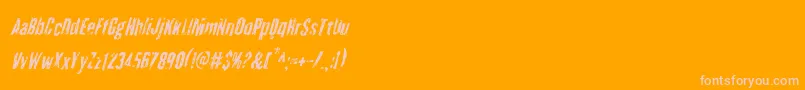 Quarrystonecondital Font – Pink Fonts on Orange Background
