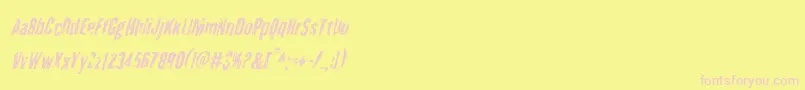Quarrystonecondital Font – Pink Fonts on Yellow Background