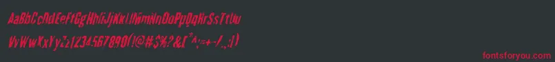 Quarrystonecondital Font – Red Fonts on Black Background