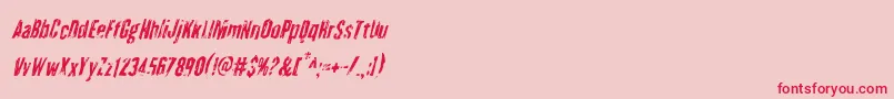 Quarrystonecondital Font – Red Fonts on Pink Background