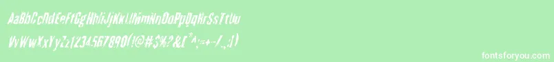 Quarrystonecondital Font – White Fonts on Green Background