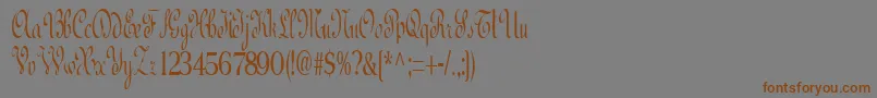 Police BedRegular – polices brunes sur fond gris