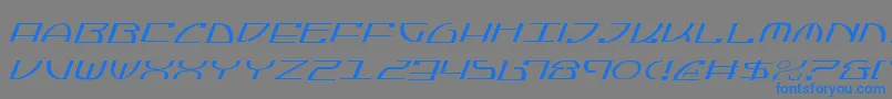 Шрифт JumptroopsLightItalic – синие шрифты на сером фоне