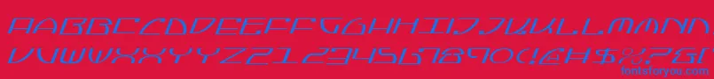 JumptroopsLightItalic Font – Blue Fonts on Red Background