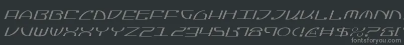 JumptroopsLightItalic Font – Gray Fonts on Black Background
