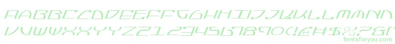 Шрифт JumptroopsLightItalic – зелёные шрифты на белом фоне