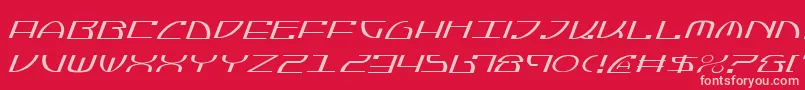 JumptroopsLightItalic Font – Pink Fonts on Red Background