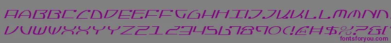 JumptroopsLightItalic Font – Purple Fonts on Gray Background