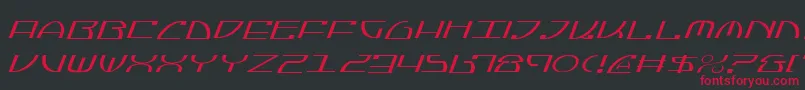 JumptroopsLightItalic Font – Red Fonts on Black Background