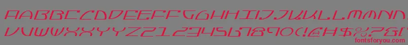 JumptroopsLightItalic Font – Red Fonts on Gray Background