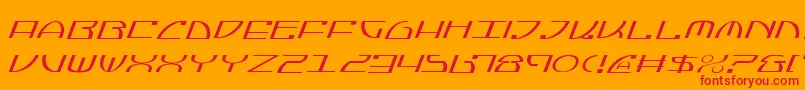 JumptroopsLightItalic-fontti – punaiset fontit oranssilla taustalla