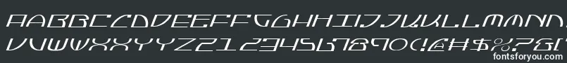 Шрифт JumptroopsLightItalic – белые шрифты