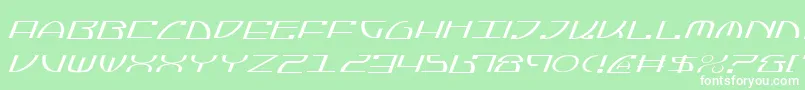 JumptroopsLightItalic Font – White Fonts on Green Background