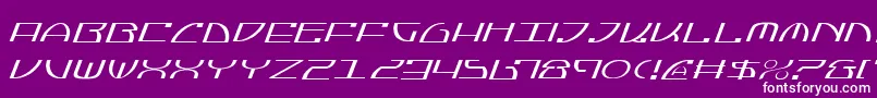 JumptroopsLightItalic Font – White Fonts on Purple Background