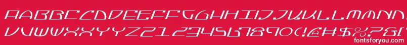 JumptroopsLightItalic Font – White Fonts on Red Background