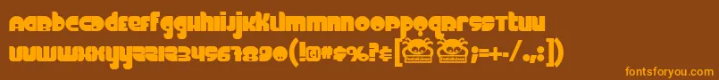 Fineomite Font – Orange Fonts on Brown Background