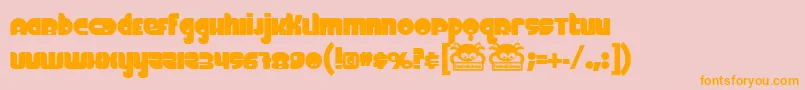 Fineomite Font – Orange Fonts on Pink Background