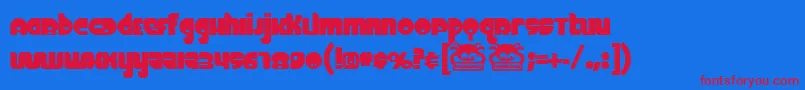 Fineomite Font – Red Fonts on Blue Background