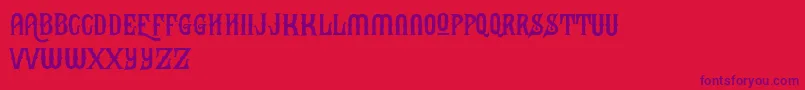 BlackHeatFree Font – Purple Fonts on Red Background