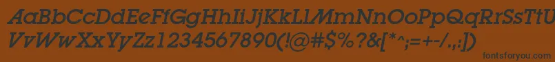 LugaadcItalic Font – Black Fonts on Brown Background