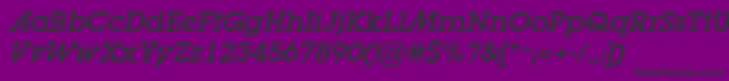 LugaadcItalic Font – Black Fonts on Purple Background