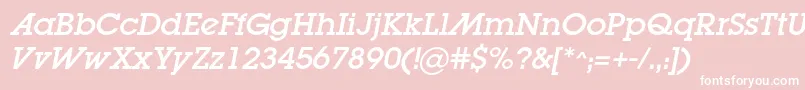 LugaadcItalic Font – White Fonts on Pink Background