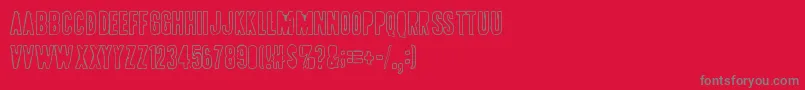 Pollux9400 Font – Gray Fonts on Red Background