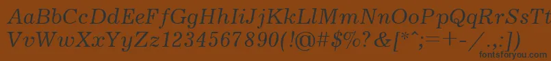 JournalItalicCyrillic Font – Black Fonts on Brown Background