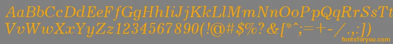 JournalItalicCyrillic Font – Orange Fonts on Gray Background