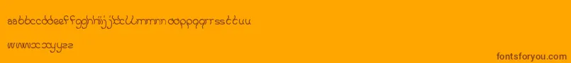 KeepQuietAndSimple Font – Brown Fonts on Orange Background