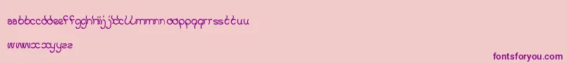 KeepQuietAndSimple Font – Purple Fonts on Pink Background