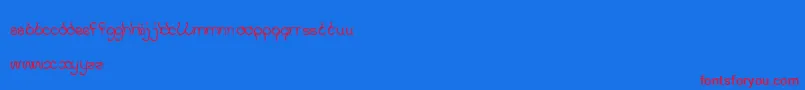 Police KeepQuietAndSimple – polices rouges sur fond bleu