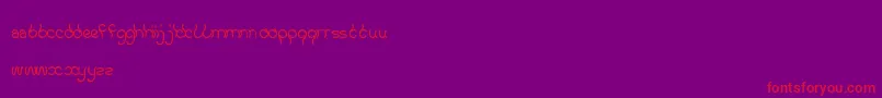 fuente KeepQuietAndSimple – Fuentes Rojas Sobre Fondo Morado