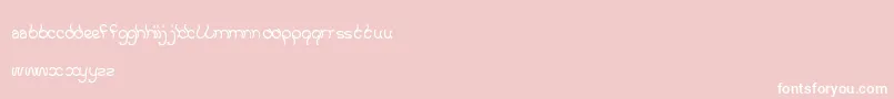 フォントKeepQuietAndSimple – ピンクの背景に白い文字