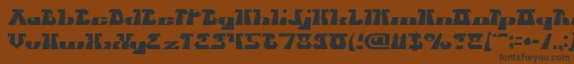 BluesMelody-fontti – mustat fontit ruskealla taustalla