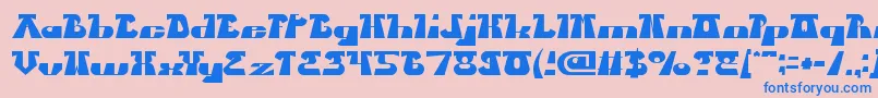 フォントBluesMelody – ピンクの背景に青い文字