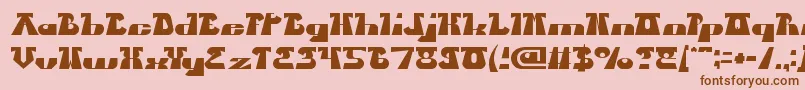 BluesMelody Font – Brown Fonts on Pink Background