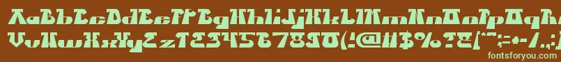 BluesMelody-fontti – vihreät fontit ruskealla taustalla