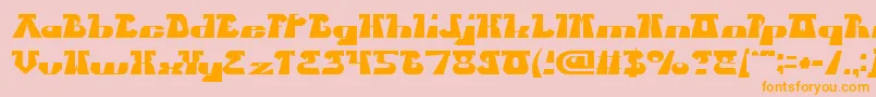 BluesMelody Font – Orange Fonts on Pink Background